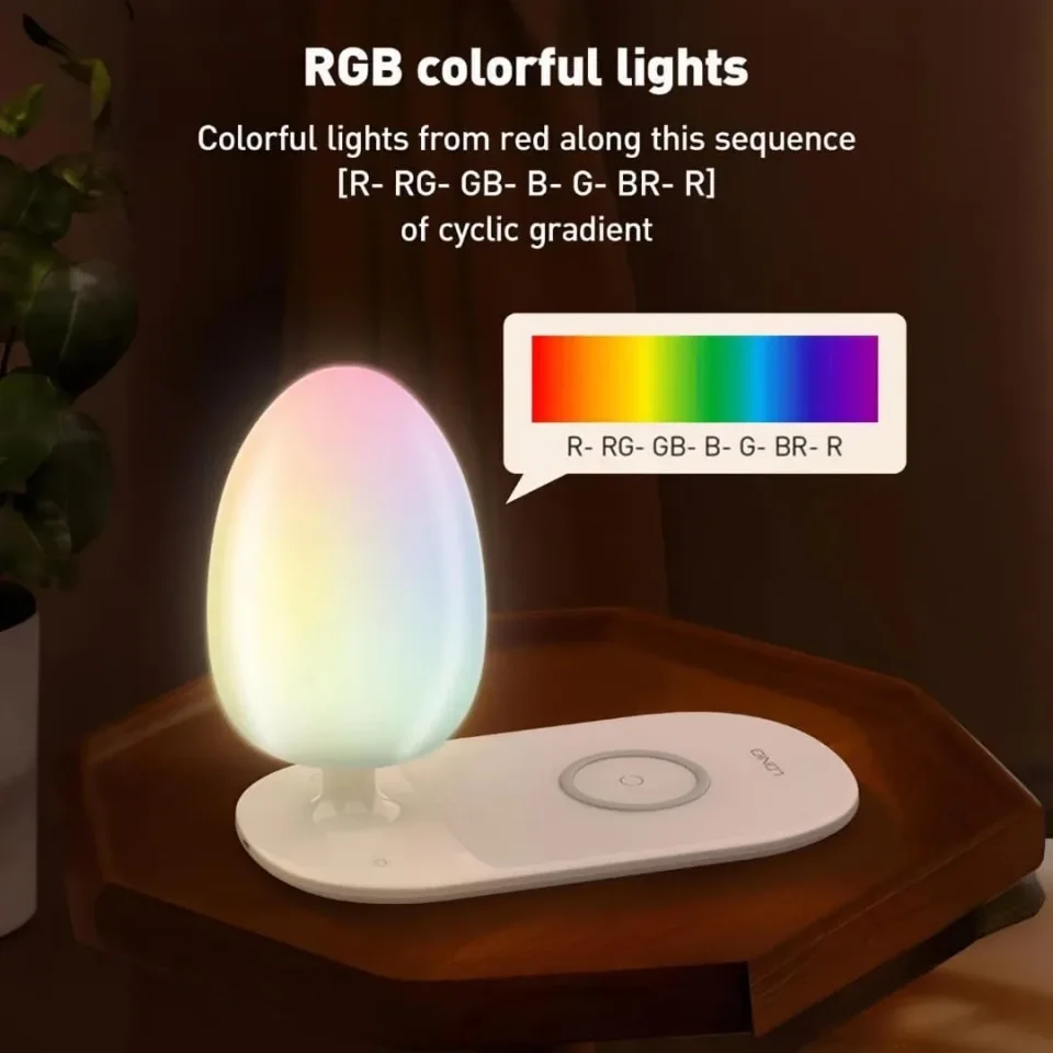 مصباح LED مع شاحن لاسلكي LDNIO Y3