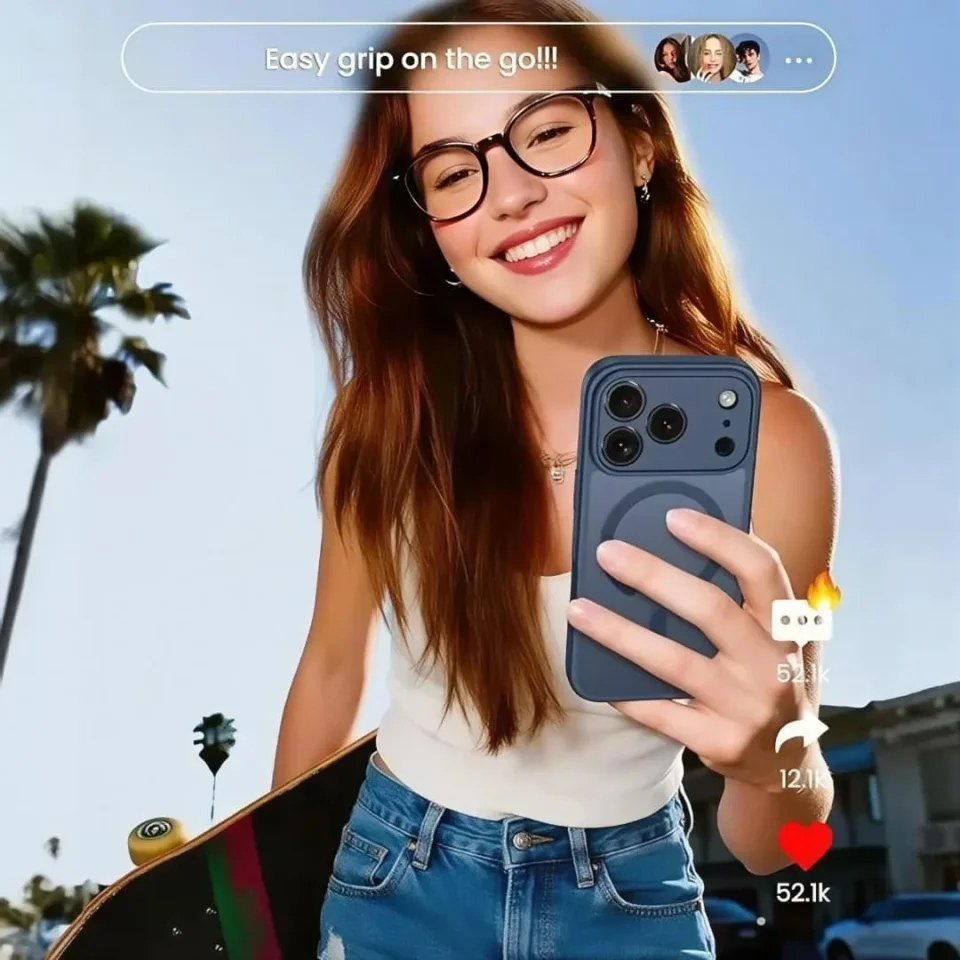 غطاء iPhone 17 Pro شفاف مع حماية كاميرا وماغسيف