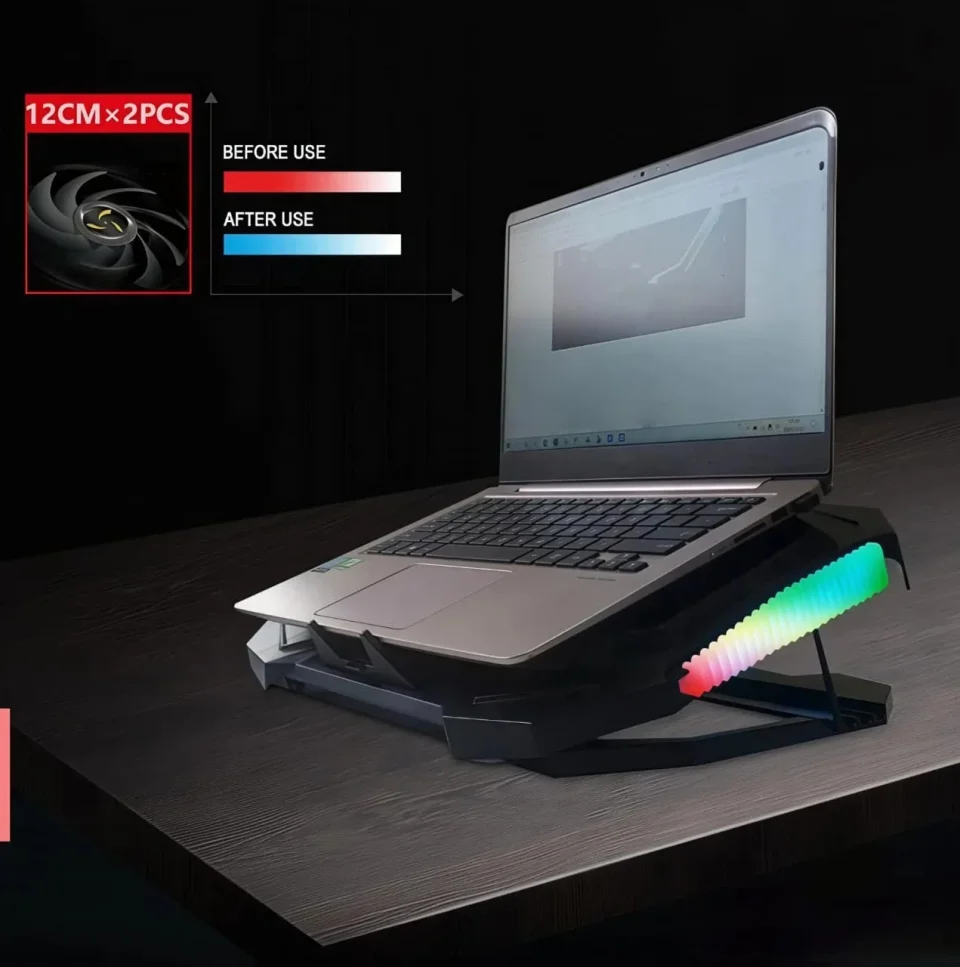 مروحة تبريد لابتوب YL-017 RGB