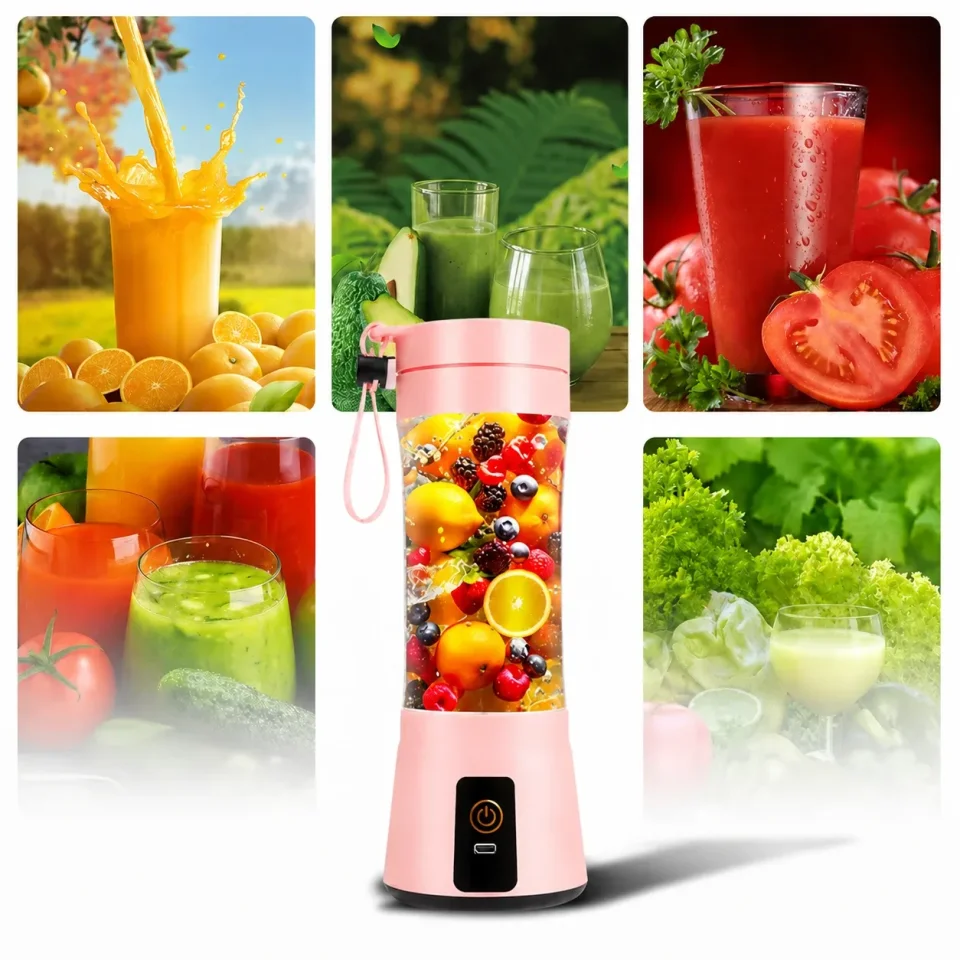 خلاط عصائر قابل للشحن HY-2950 - زهري