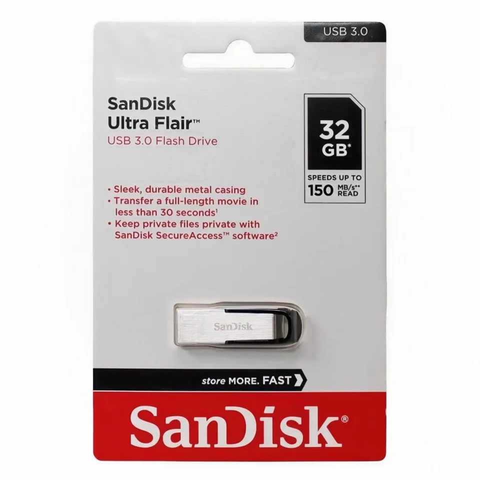 فلاش ميموري سانديسك ألترا فلير 32 جيجابايت USB 3.0