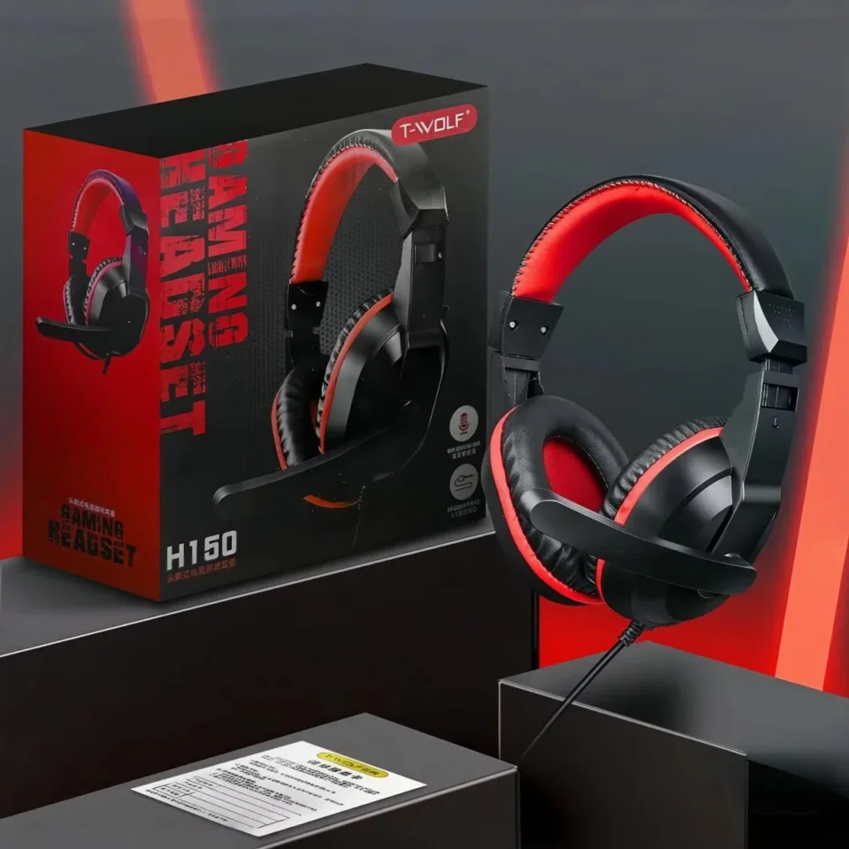 سماعة ألعاب سلكية T-WOLF H150 مع ميكروفون