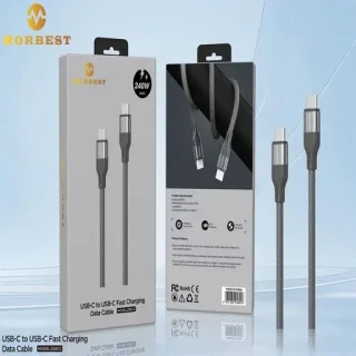 كابل شحن سريع موربست Z88CC بقوة 240 واط – USB-C إلى USB-C مع نقل بيانات
