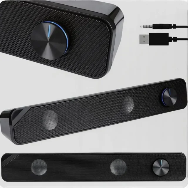 سبيكر كمبيوتر ساوند بار T-WOLF S4 بإضاءة RGB