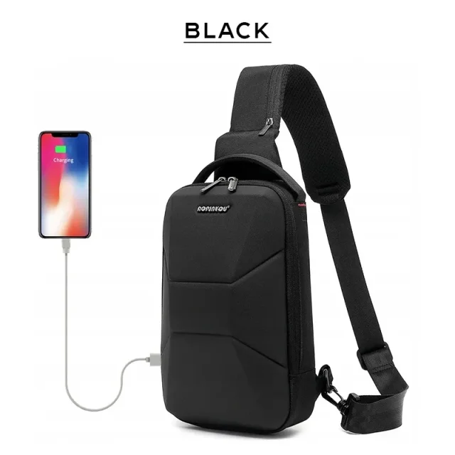 حقيبة كتف مقاومة للماء AOPINYOU AP-39 بحزام واحد مع USB