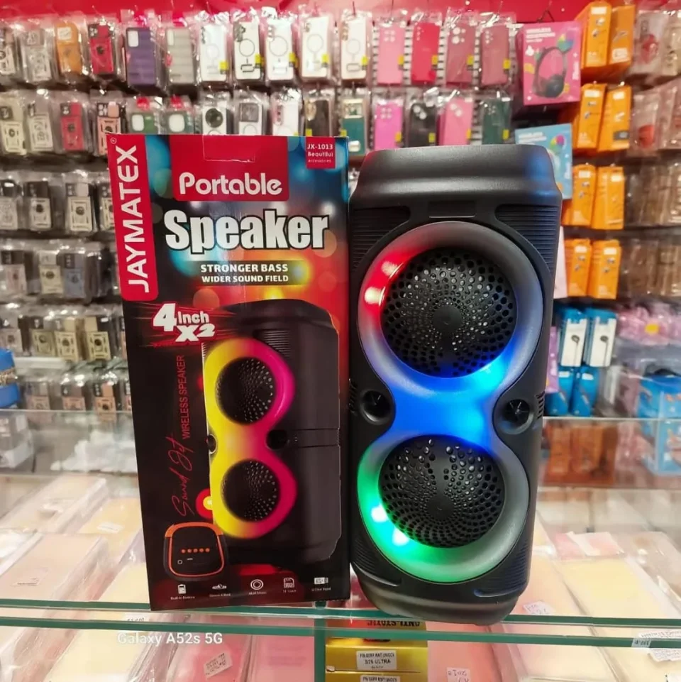 مكبر صوت بلوتوث Jaymatex 1013 – صوت قوي مع إضاءة LED