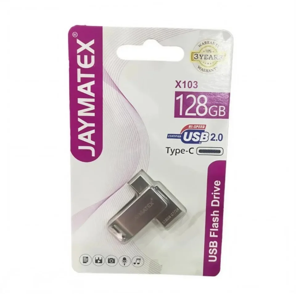فلاش ميموري JAYMATEX موديل GX103 Type‑C بسعة 128 جيجابايت
