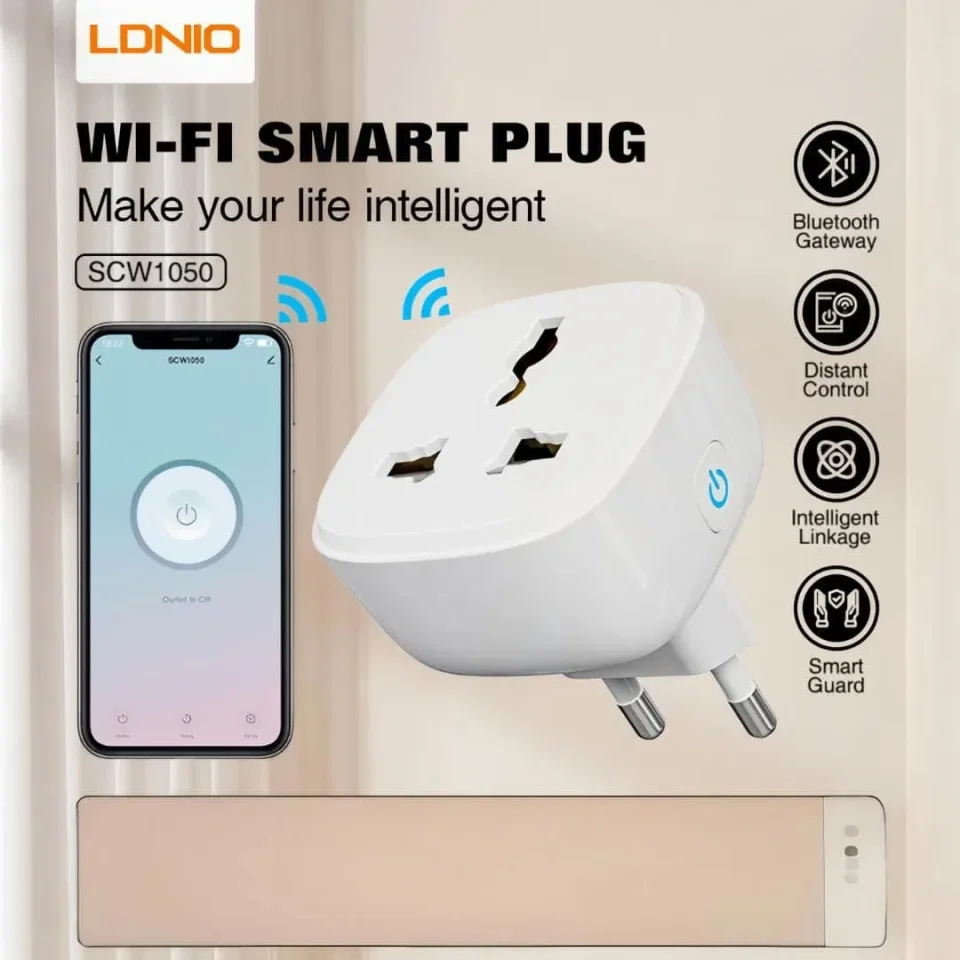 مقبس طاقة ذكي LDNIO SCW1050 Wi‑Fi Smart Socket