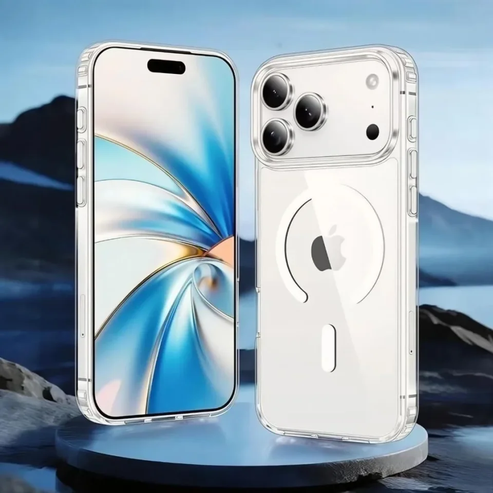 غطاء شفاف iPhone 17 Pro مع دعم MagSafe