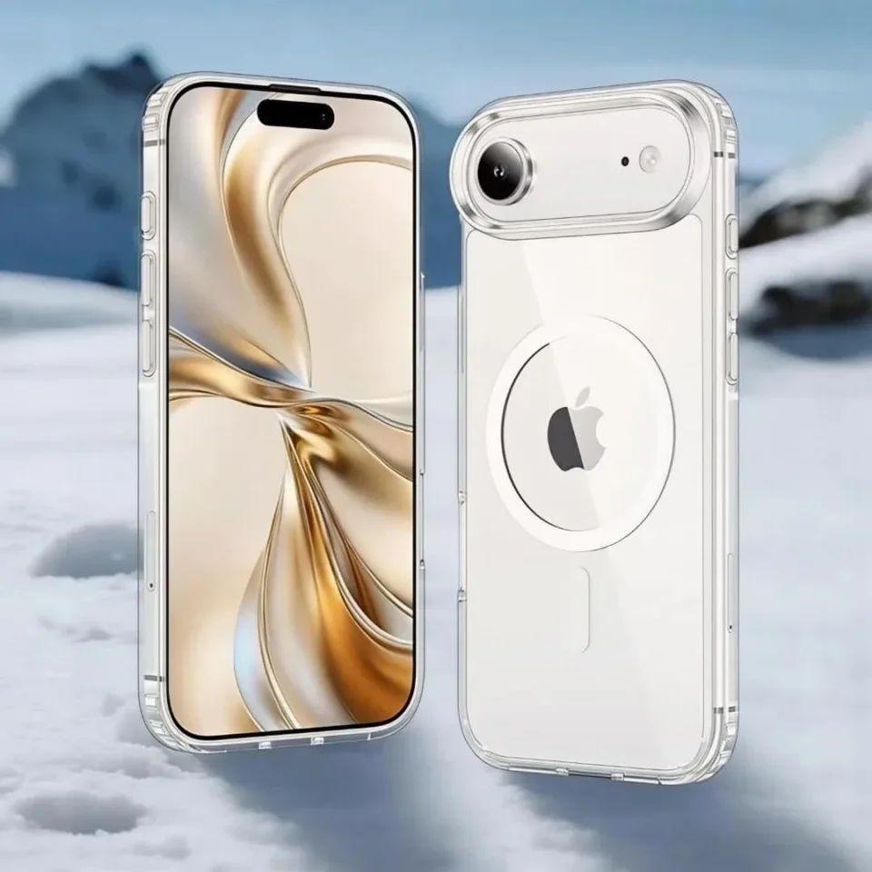 غطاء شفاف iPhone 17 Air مع دعم MagSafe