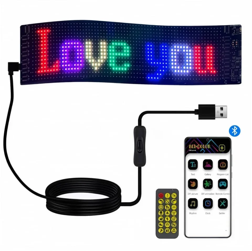 شاشة LED مرنة S1664 بمقاس 38 سم