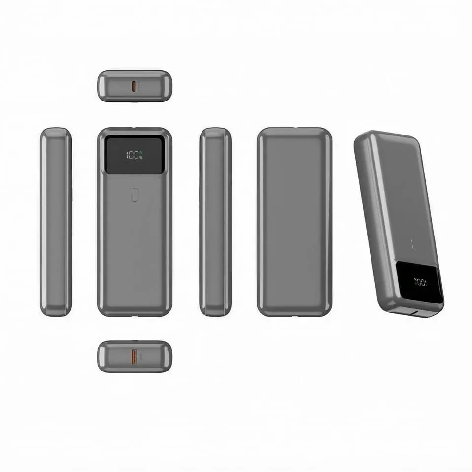 باور بانك موديل P021 بسعة 20000mAh مع شاشة رقمية وشحن سريع