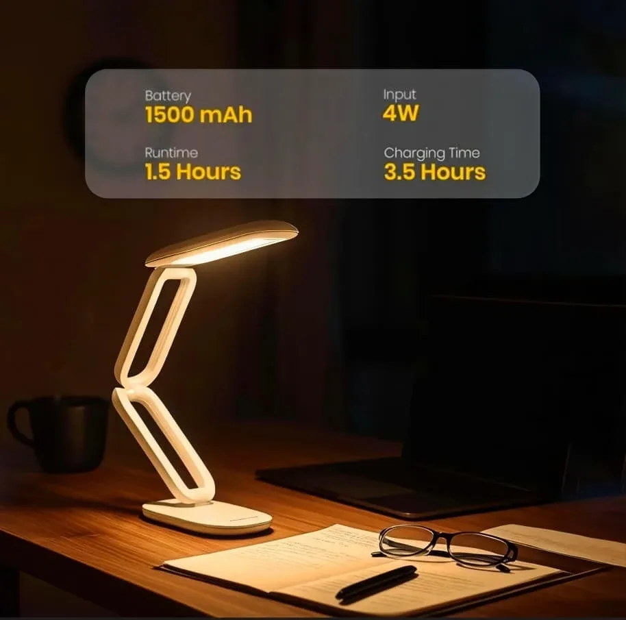مصباح LED - 1964قابل للشحن بإضاءة طبيعية وتعتيم تدريجي – 1500mAh
