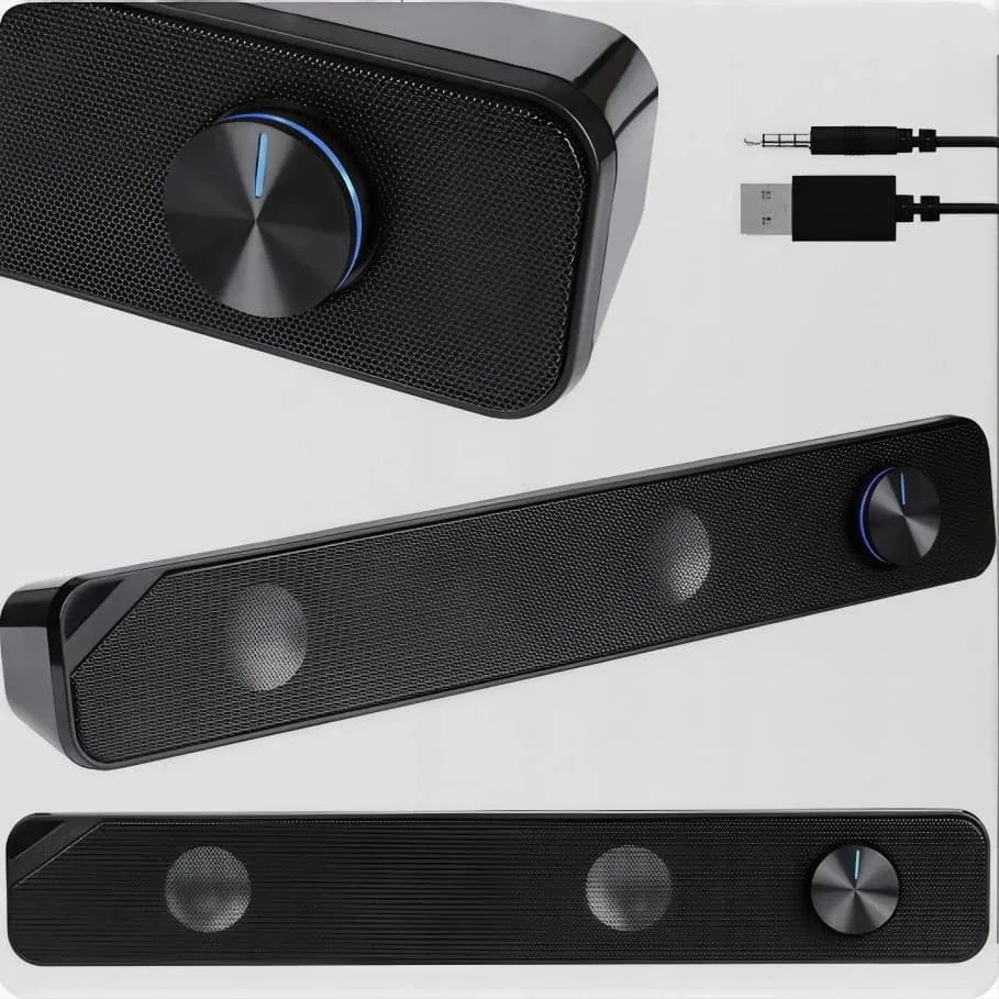 سبيكر كمبيوتر ساوند بار T-WOLF S4 بإضاءة RGB