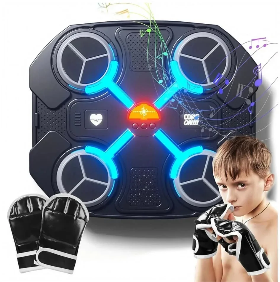جهاز ملاكمة ذكي جداري مع موسيقى وإضاءة LED – CaiDi Toys